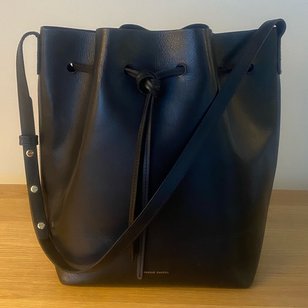 Mansur Gavriel Black Leather Tote